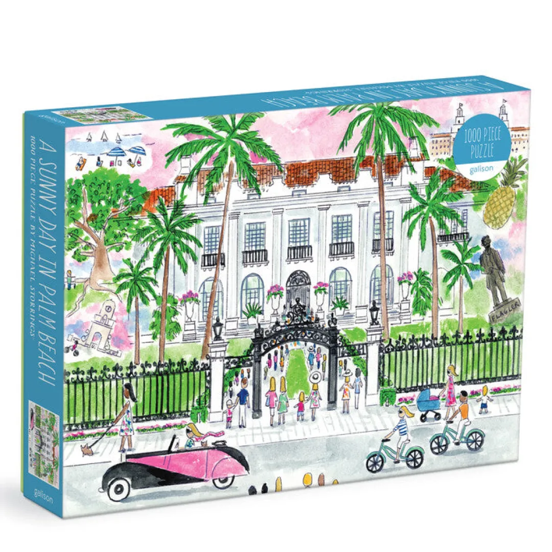 Galison Michael Storrings A Sunny Day in Palm Beach 1000 Piece Puzzle
