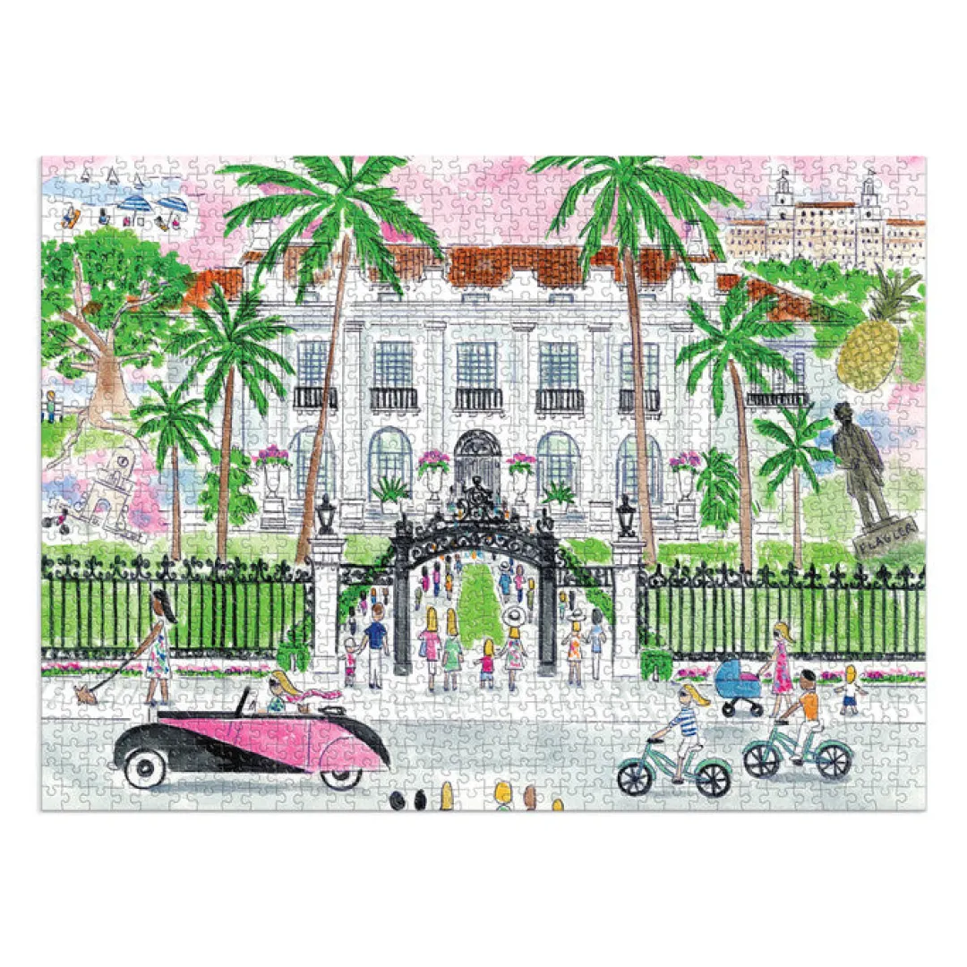 Galison Michael Storrings A Sunny Day in Palm Beach 1000 Piece Puzzle