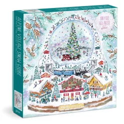 Galison Michael Storrings Alpine Village Snowglobe 500 Piece Foil Puzzle