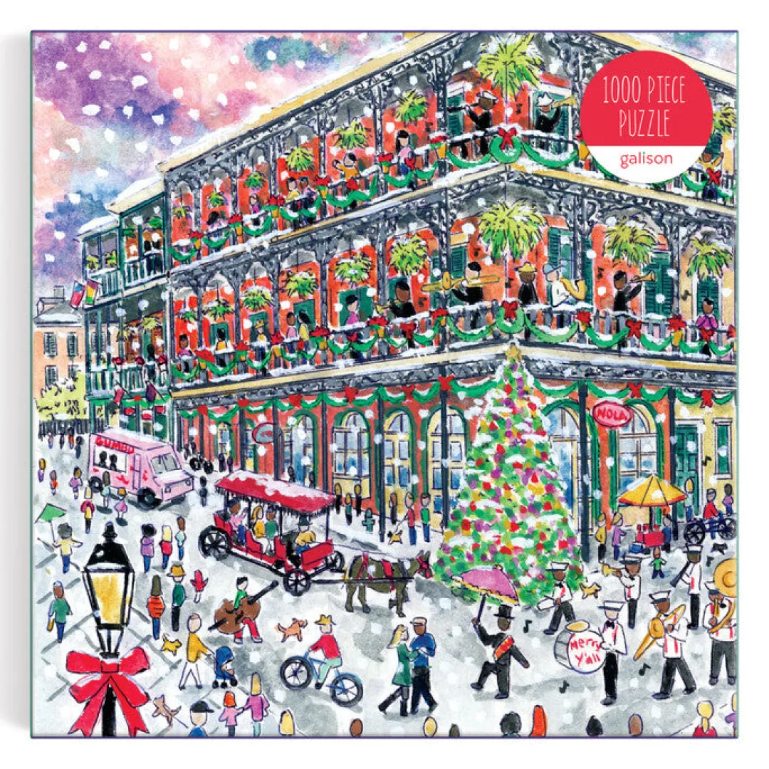 Galison Michael Storrings Christmas in New Orleans 1000 Piece Puzzle