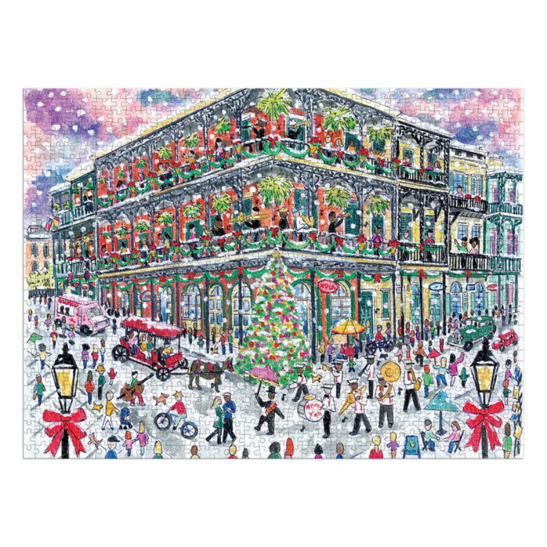 Galison Michael Storrings Christmas in New Orleans 1000 Piece Puzzle