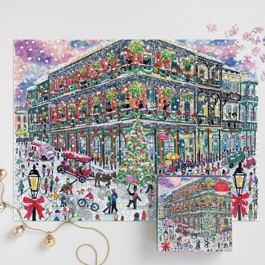 Galison Michael Storrings Christmas in New Orleans 1000 Piece Puzzle