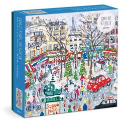 Galison Michael Storrings Christmas in Paris 1000 Piece Foil Puzzle