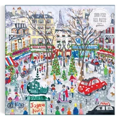 Galison Michael Storrings Christmas in Paris 1000 Piece Foil Puzzle