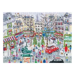 Galison Michael Storrings Christmas in Paris 1000 Piece Foil Puzzle