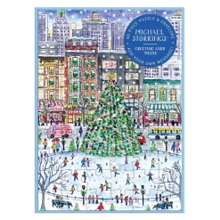 Galison Michael Storrings Christmas in the City Greeting Card Puzzle