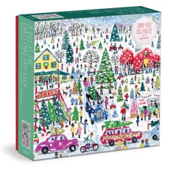 Galison Michael Storrings Christmas Tree Farm 1000 Piece Foil Puzzle