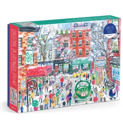 Galison Michael Storrings Christmas in Greenwich Village 1000 Piece Puzzle
