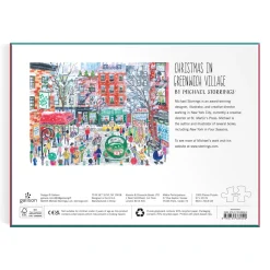 Galison Michael Storrings Christmas in Greenwich Village 1000 Piece Puzzle