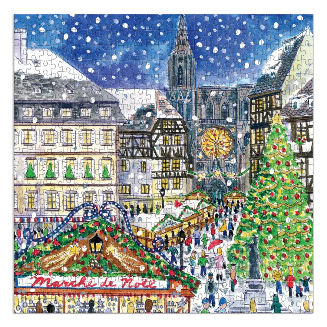 Galison Michael Storrings Christmas in France 500 Piece Puzzle