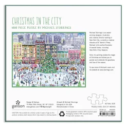 Galison Michael Storrings Christmas in the City 1000 Piece Puzzle