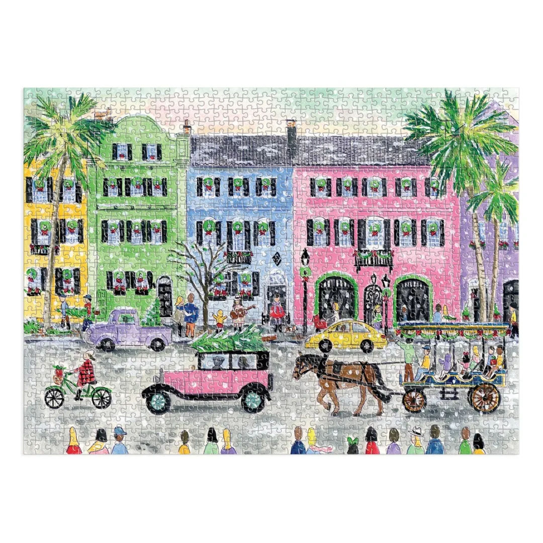 Galison Michael Storrings Christmas in Charleston 1000 Piece Puzzle