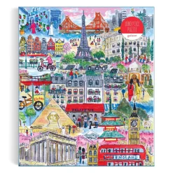 Galison Michael Storrings Cities Around the World 1000 Piece Puzzle