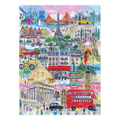 Galison Michael Storrings Cities Around the World 1000 Piece Puzzle