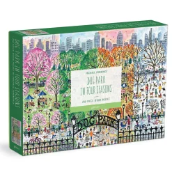 Galison Michael Storrings Dog Park in Four Seasons 250 Piece Wood Puzzle