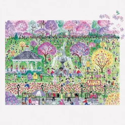Galison Michael Storrings Easter Egg Hunt 1000 Piece Puzzle