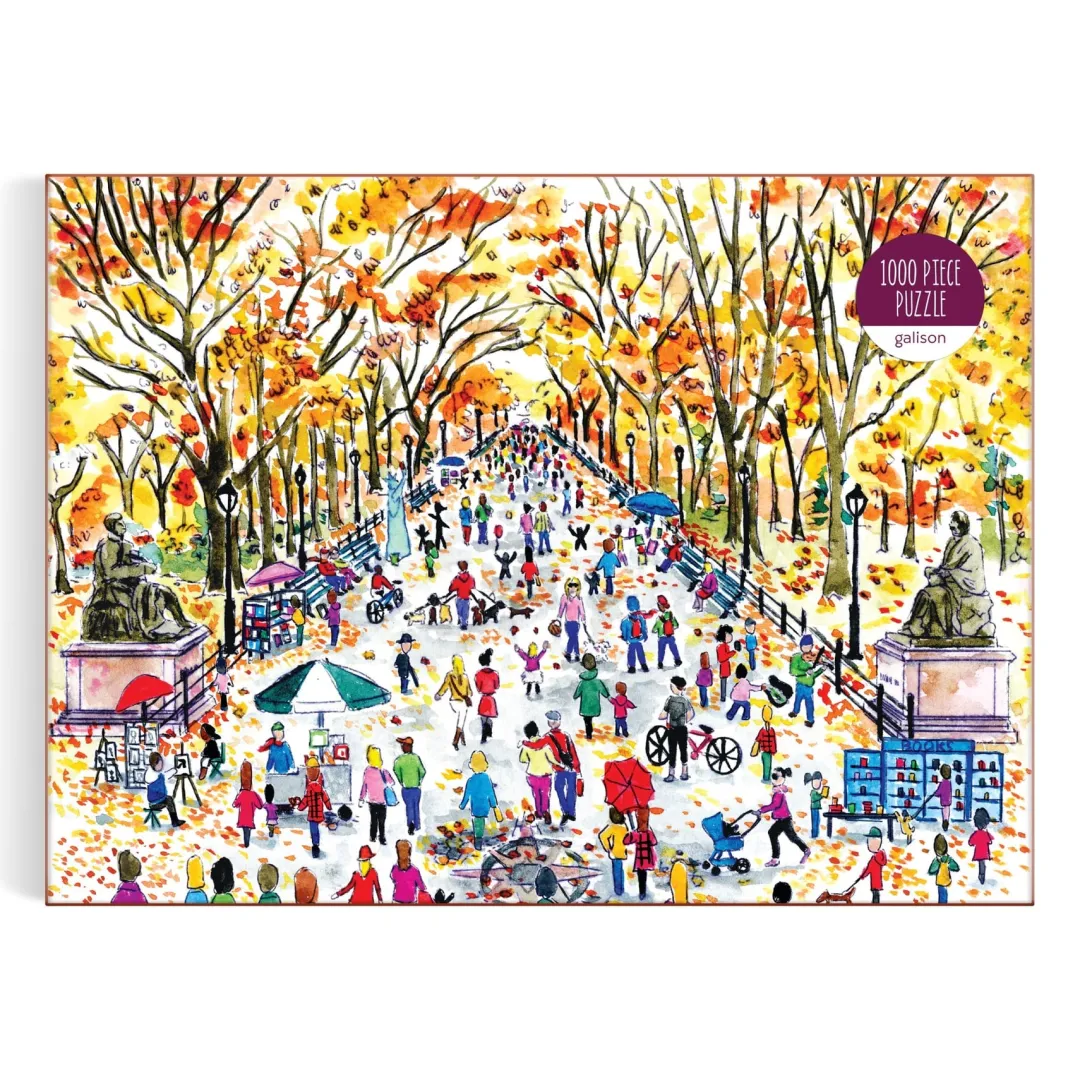Galison Michael Storrings Fall in Central Park 1000 Piece Puzzle