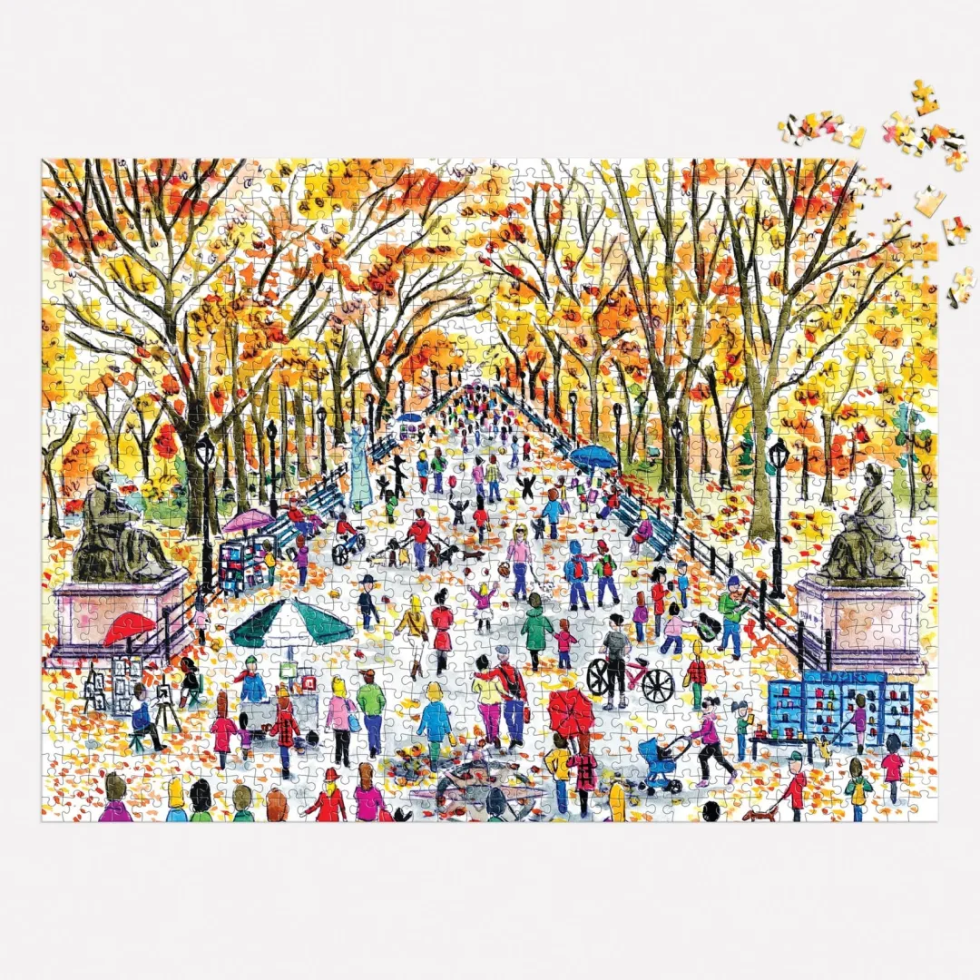Galison Michael Storrings Fall in Central Park 1000 Piece Puzzle