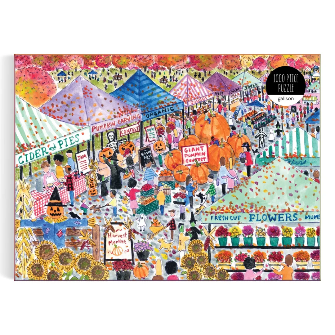 Galison Michael Storrings Harvest Market 1000 Piece Puzzle