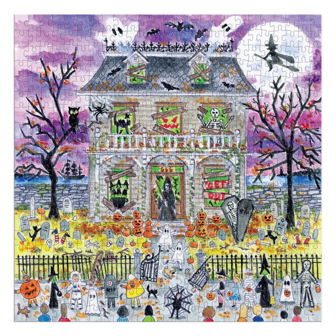 Galison Michael Storrings Haunted House 500 Piece Glow in the Dark Puzzle