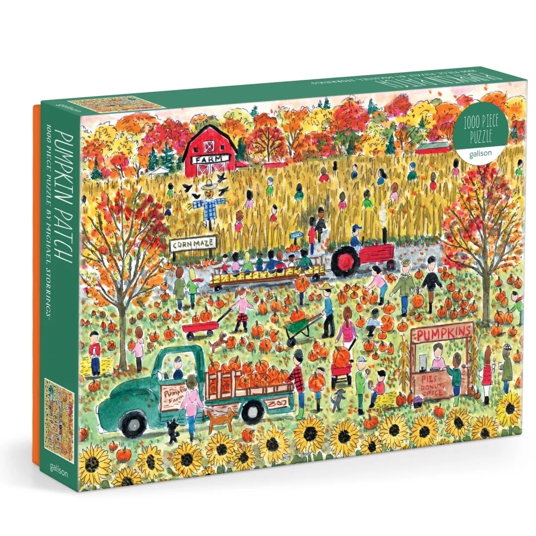 Galison Michael Storrings Pumpkin Patch 1000 Piece Puzzle