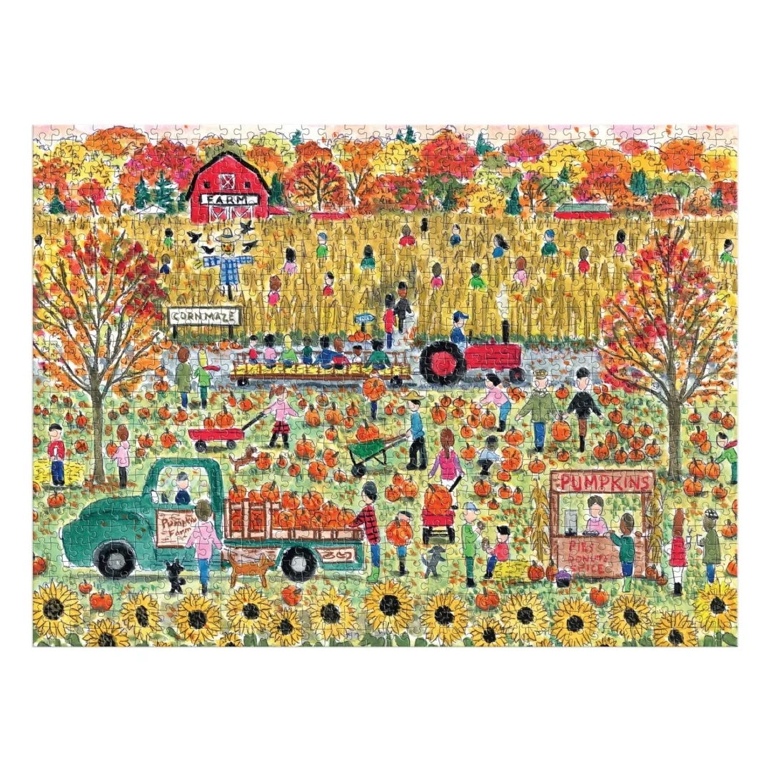 Galison Michael Storrings Pumpkin Patch 1000 Piece Puzzle