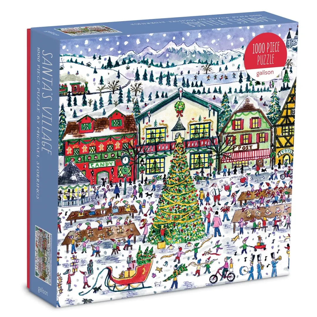 Galison Michael Storrings Santa's Village 1000 Piece Puzzle