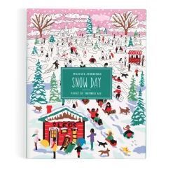 Galison Michael Storrings Snow Day 11x14 Paint by Number Kit