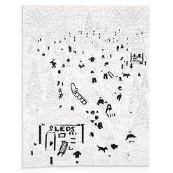Galison Michael Storrings Snow Day 11x14 Paint by Number Kit