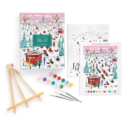 Galison Michael Storrings Snow Day 11x14 Paint by Number Kit