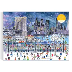 Galison Michael Storrings Snowfall Over New York City 1000 Piece Puzzle