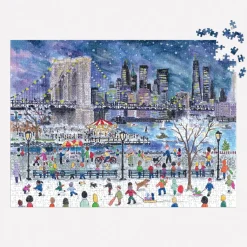 Galison Michael Storrings Snowfall Over New York City 1000 Piece Puzzle