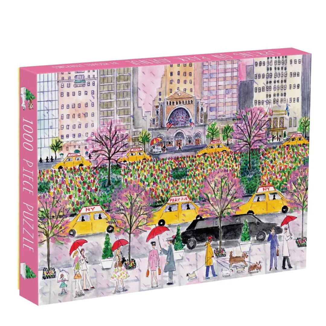 Galison Michael Storrings Spring On Park Avenue 1000 Piece Jigsaw Puzzle