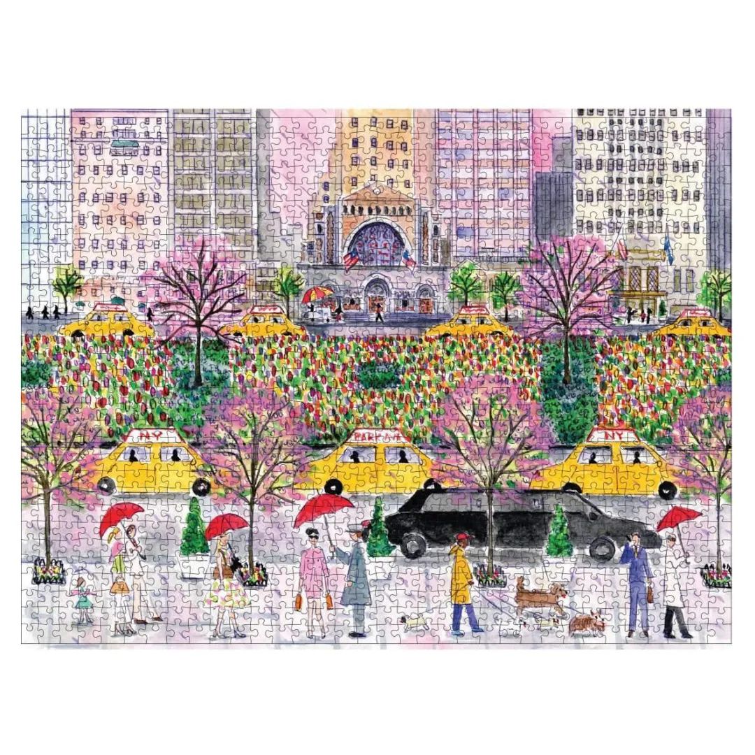 Galison Michael Storrings Spring On Park Avenue 1000 Piece Jigsaw Puzzle