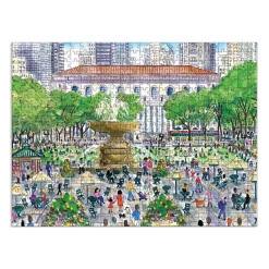 Galison Michael Storrings Springtime at the Library 500 Piece Double-Sided Puzzle