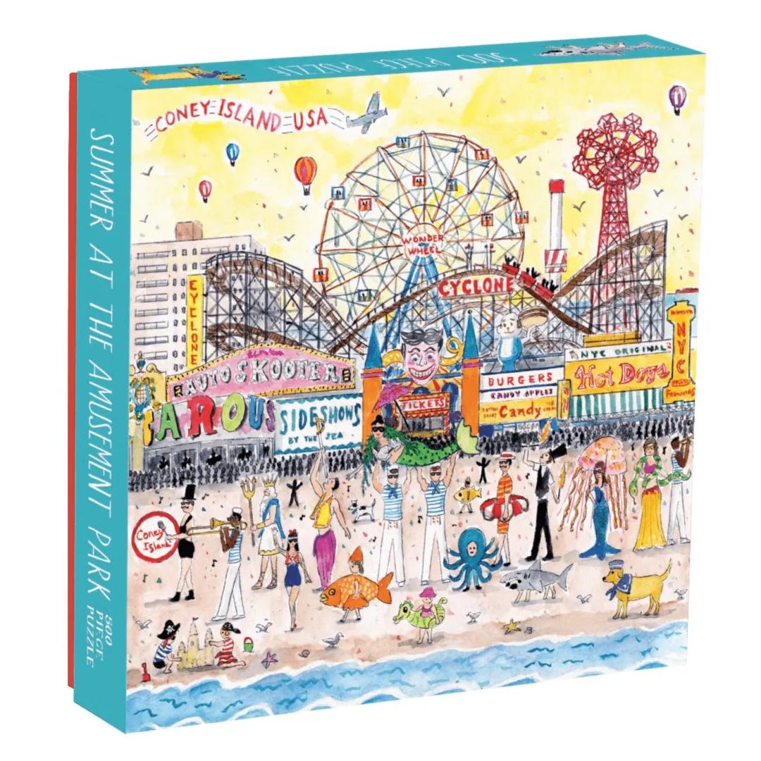 Galison Michael Storrings Summer at the Amusement Park 500 Piece Jigsaw Puzzle