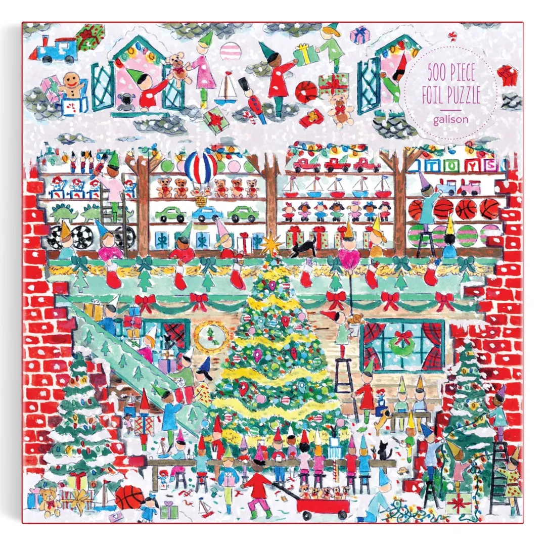 Galison Michael Storrings Toy Workshop 500 Piece Foil Puzzle