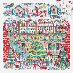 Galison Michael Storrings Toy Workshop 500 Piece Foil Puzzle