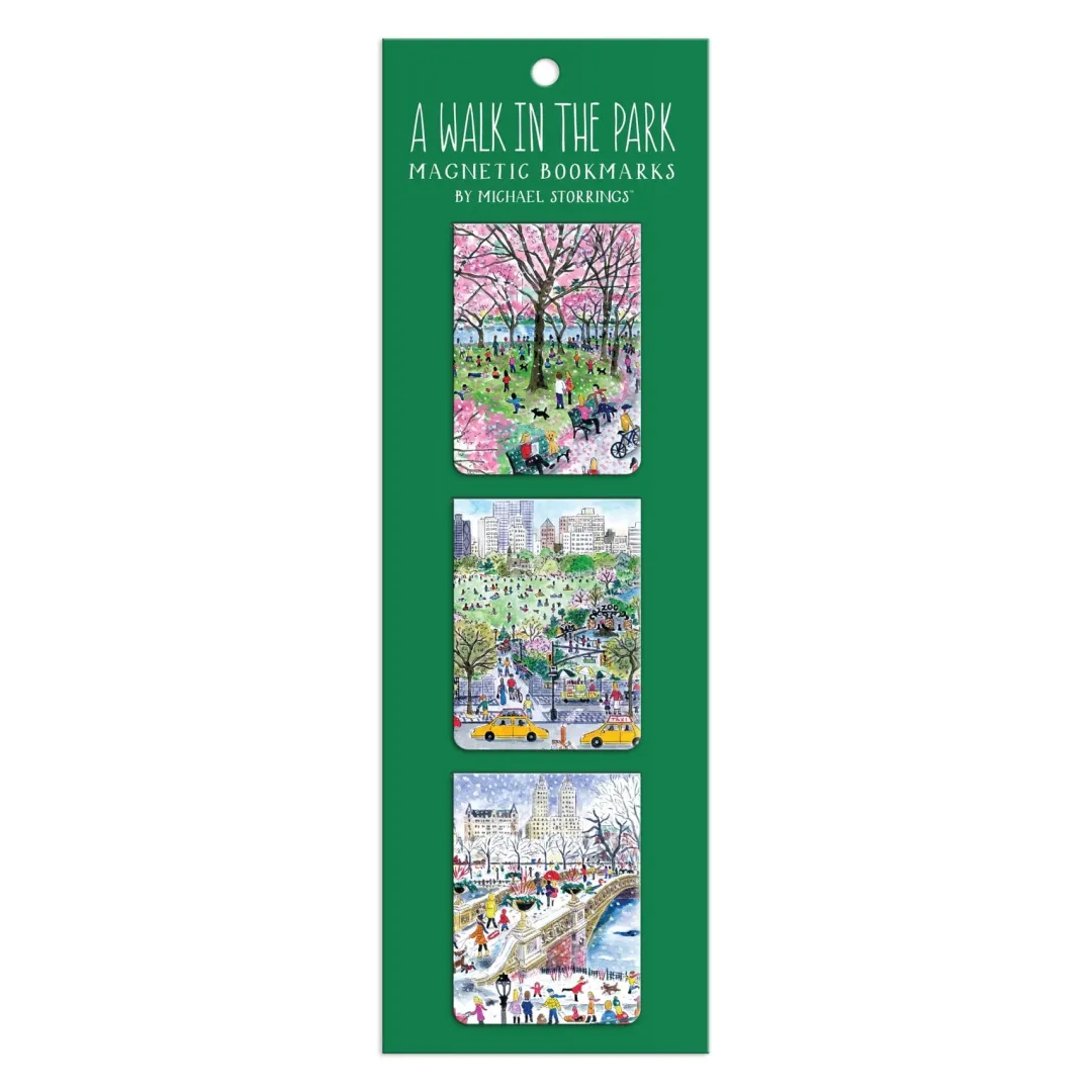 Galison Michael Storrings Walk in the Park Magnetic Bookmarks