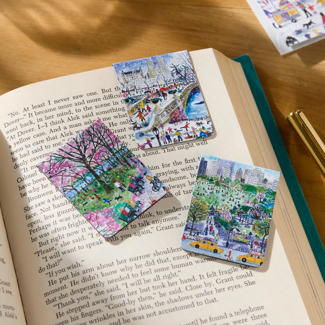 Galison Michael Storrings Walk in the Park Magnetic Bookmarks