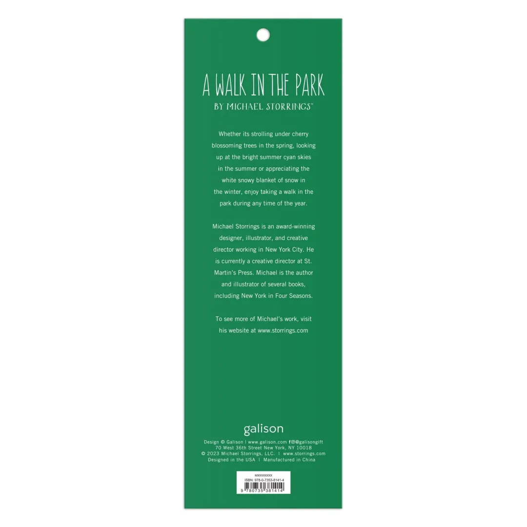 Galison Michael Storrings Walk in the Park Magnetic Bookmarks