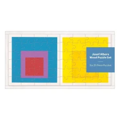 Galison MoMA Josef Albers Wood Jigsaw Puzzle Set