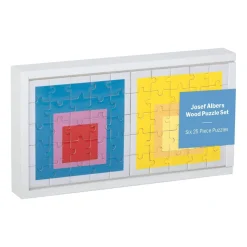 Galison MoMA Josef Albers Wood Jigsaw Puzzle Set