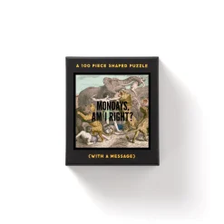 Galison Mondays, Am I Right? 100 Piece Mini Shaped Puzzle