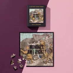 Galison Mondays, Am I Right? 100 Piece Mini Shaped Puzzle