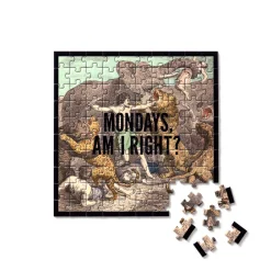 Galison Mondays, Am I Right? 100 Piece Mini Shaped Puzzle