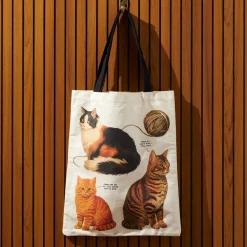 Galison Moody Cats Canvas Tote