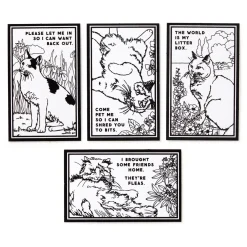 Galison Moody Cats Magic Velvet Coloring Set