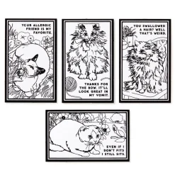 Galison Moody Cats Magic Velvet Coloring Set