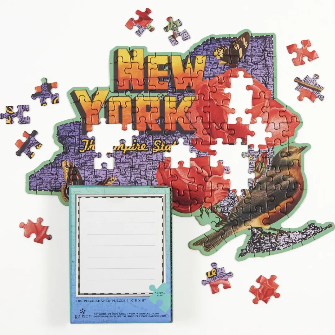 Galison New York Mini Shaped Jigsaw Puzzle